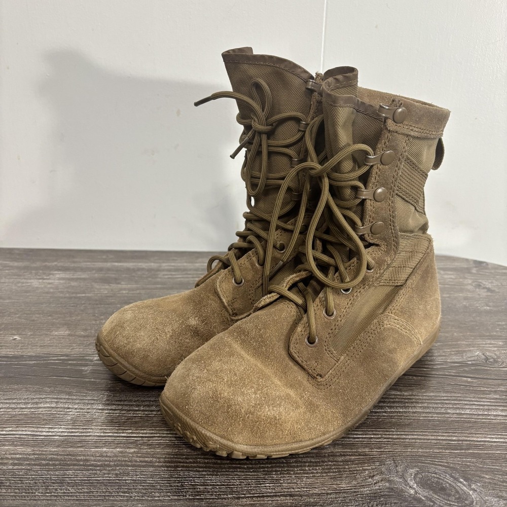 Tactical Research Boots Mens Size 6.5R Brown TR105 Combat Vibram Slip Resistant